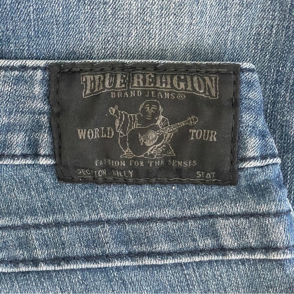 True Religion Billy Straight Leg Low Rise Y2K World Tour Denim Jeans Women Sz 29 - Picture 6 of 11